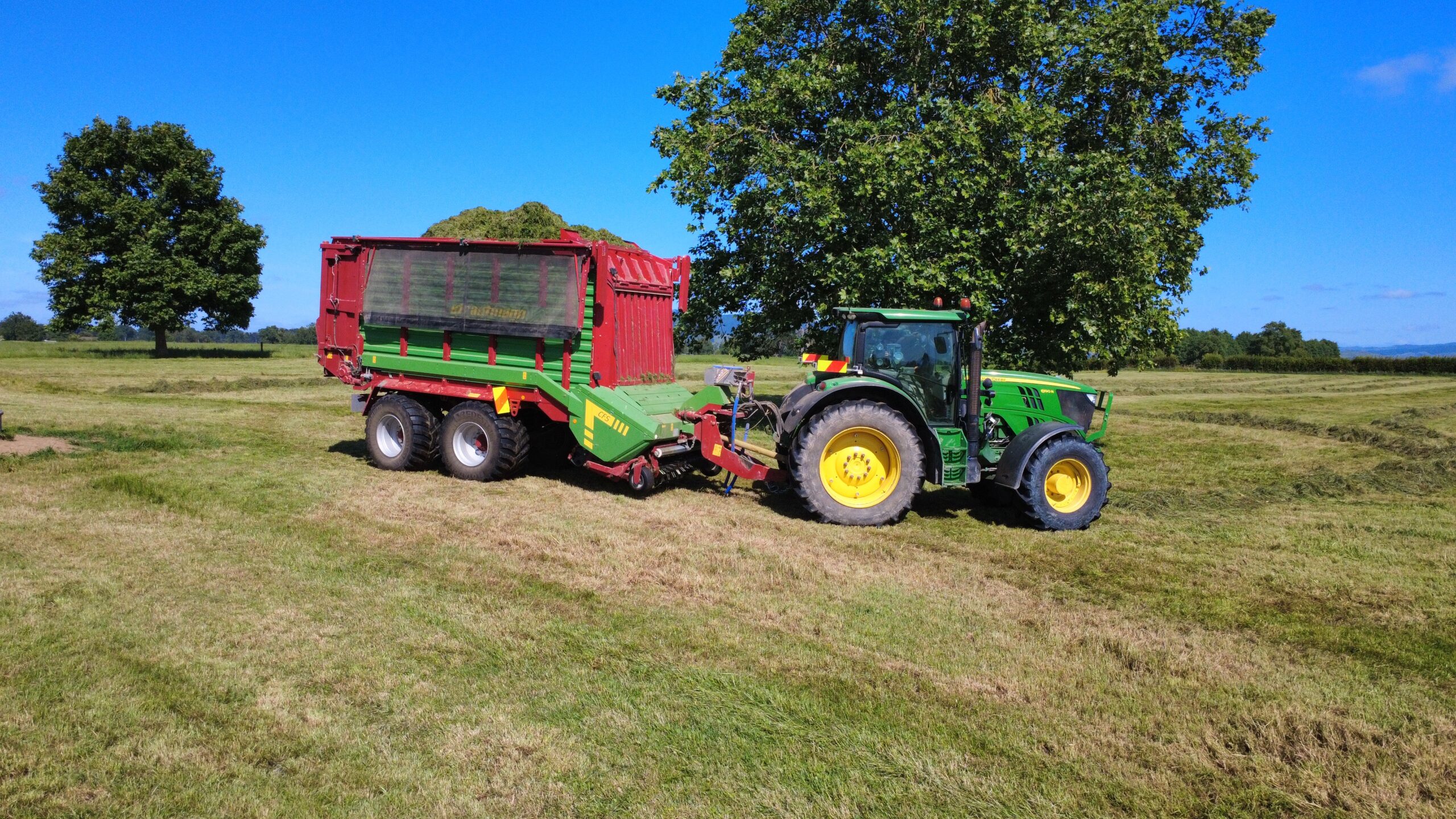 Machinery working in the paddock